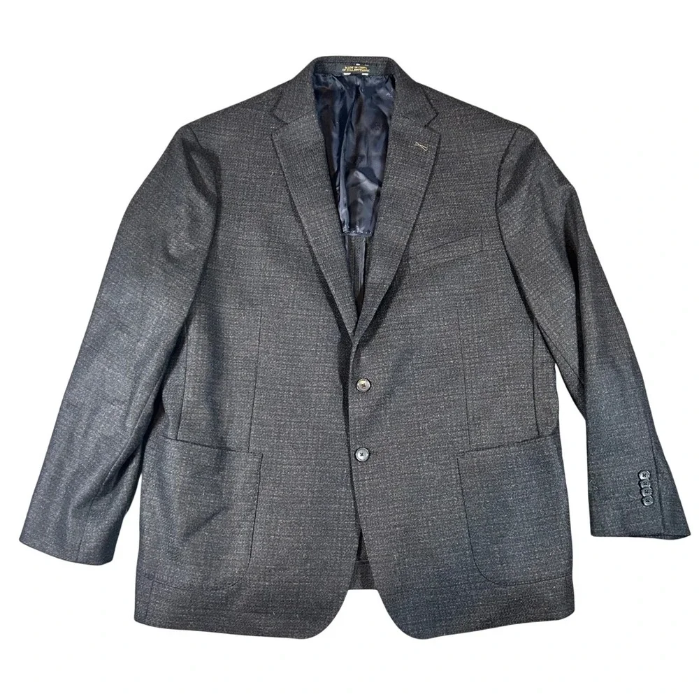 Jos A Bank Reserve Blazer 48R Wool Cashmere E Thomas Italian Fabric Sport‎ Coat